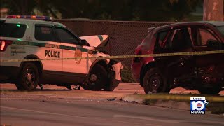 Crash injured Miami-Dade officer, 4 others