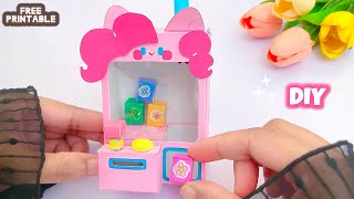 Diy Mini Claw Machine Cute Paper Craft With Free Printable Art And Craft 5 Minute Easy Crafts