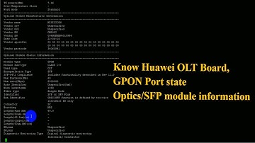 Know Huawei OLT Board GPON Port and Optics details | Technical Hakim