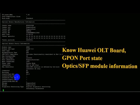 Know Huawei OLT