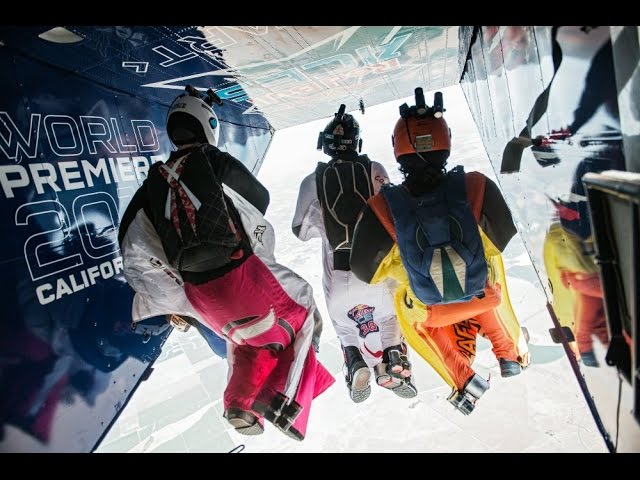 Andy Farrington, Noah Bahnson, Julian Boulle finish 1st, 2nd, and 3rd in Red Bull Wingsuit Race