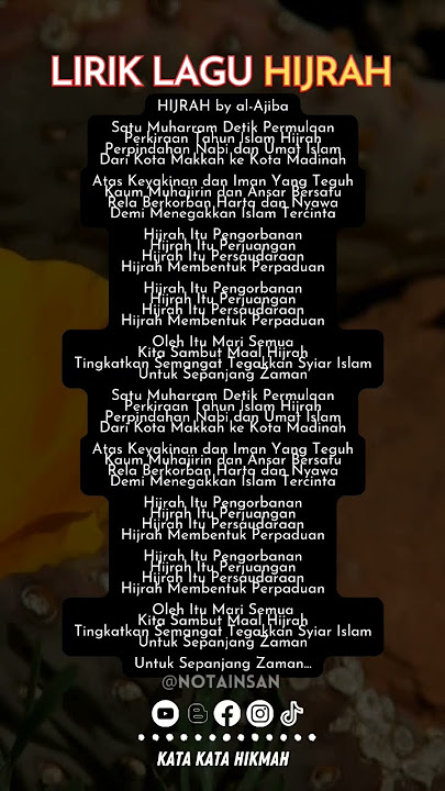 setiap kali 1 muharram kita mesti dengar lagu ni kan #muharam #bulanmuharram #muharram #notainsan