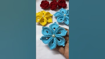 🌸👌Wow Amazing💯👌Super easy crochet flower motif making for beginners🌷#crochet #diy #shorts #trending