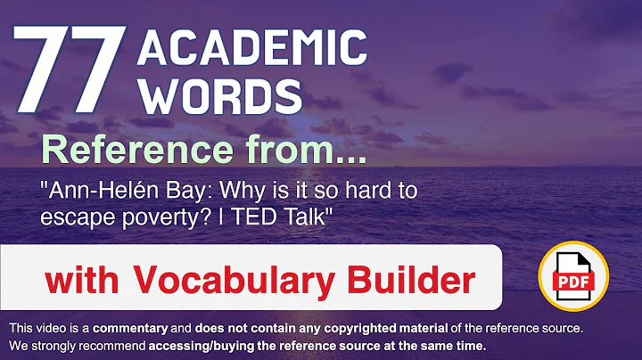 77 Academic Words Ref from "Ann-Helén Bay: Why is it so hard to escape poverty? | TED Talk"