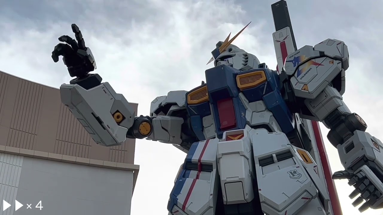 実物大nガンダム 腕部可動シーンを4倍速で多方面から撮影 Youtube