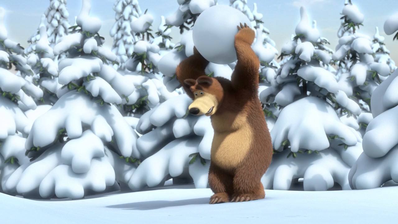 Снег приходит маша и медведь. Маша и медведь зима. Маша и медведь следы невиданных зверей. Маша и медведь следы. Маша и медведь зимой.