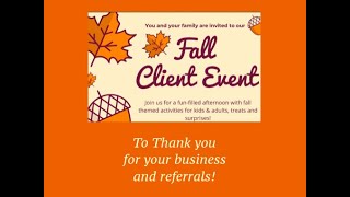 Fall Client Appreciation Event 2021