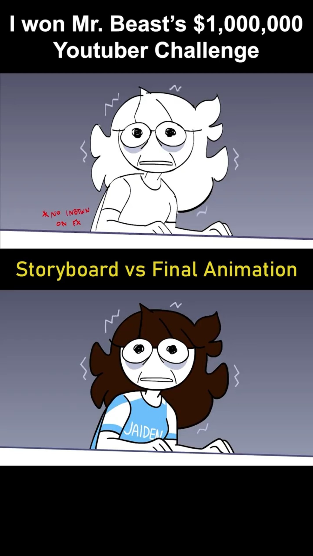 Storyboard vs Animation: Mr. Beast Cube (shot 23)