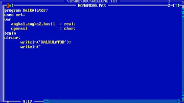 PROGRAM KALKULATOR MENGGUNAKAN BAHASA PEMROGRAMAN PASCAL #pascal #program #pemula