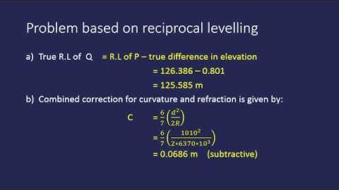 Surveying - Reciprocal levelling
