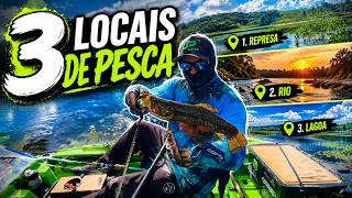 PESCANDO EM TRÊS LOCAIS DIFERENTES - Ultima Pescaria antes do Frio da SERRA !