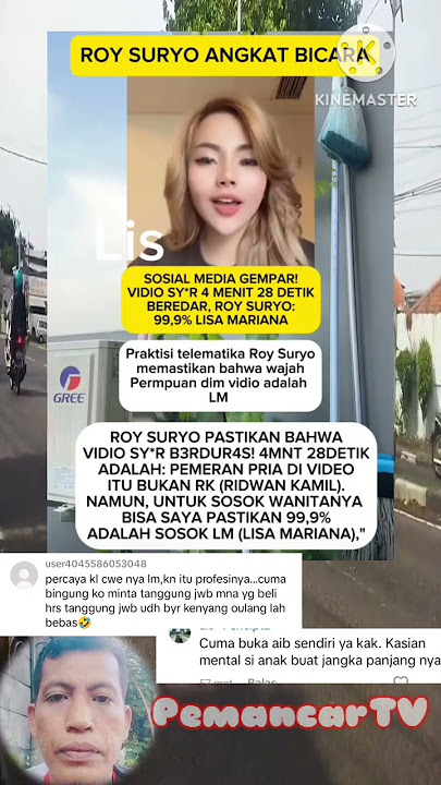 Ungkap ROY SURYO Video Berdurasi 28 Detik LM Itu LakiNya Bukan RK #shorts #lisamariana #ridwankamil