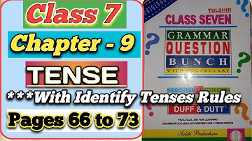 Class 7 Chapter 9 | TENSE Page 66 to 73 | Duff and Dutt Solution @ChandiSirTutorTime