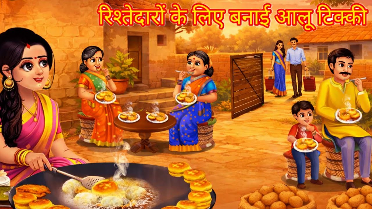 रिश्तेदारों के लिए बनाई आलू टिक्की | Hindi Kahani | Hindi Moral Stories | Hindi Story