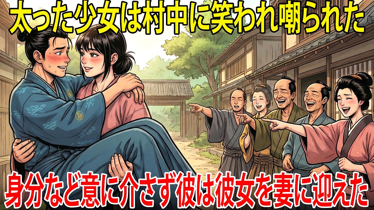 名家の御曹司は身分など意に介さず、家の反対も村人の嘲笑もものともせず、太った娘を妻に迎えた | 民話 | 野談 | 時代劇 | 昔話 | 説話 | オーディオブック | 伝説｜