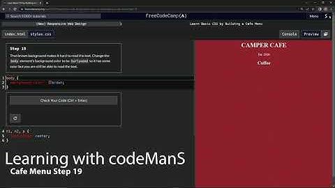 Learn Basic CSS by Building a Cafe Menu - Step 19