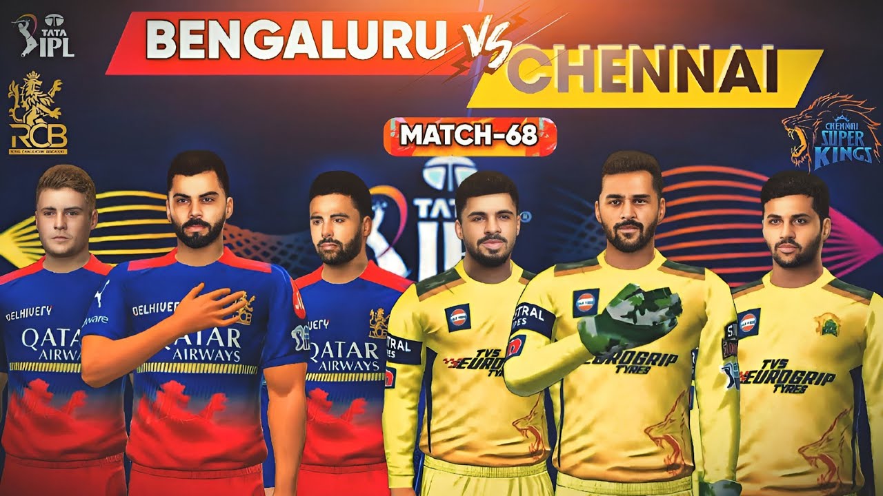 RCB VS CSK Quick Play Ipl 2024 Real cricket 24 Gameplay CSK Vs RCB ...