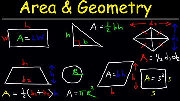 Area of a Rectangle, Triangle, Circle & Sector, Trapezoid, Square, Parallelogram, Rhombus, Geometry