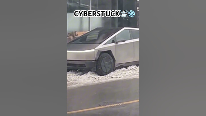 Cybertruck stuck in snow. #tesla #cybertruck