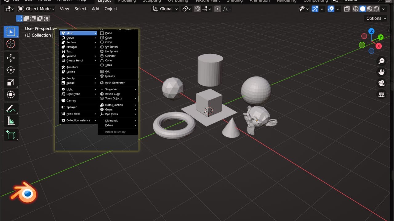 Chapter 4 | Blender 3D Essentials | Add Menu for 3D Modeling. - YouTube