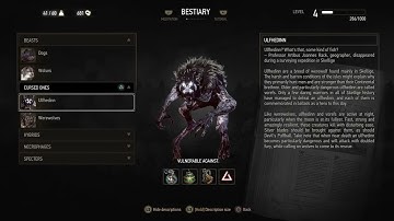 BESTIARY: Ulfhedinn (Witcher 3 In-Game Lore Read Aloud)
