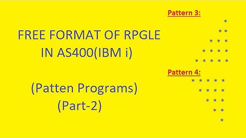 Right Upper and Down Patten Programs |  Part - 2 | RPGLE Free Form in AS400 (IBM i) | VCP Technology