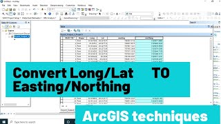 How to convert Longitude/Latitude to Easting/Northing in ArcGIS screenshot 1