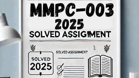 MMPC-003 solved assignment 2025-26 | MMPC-003 assignment 2026