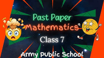APS Mathematics Past Paper for Class 7 Champs! Excel in Your Exams!