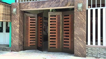 Cổng bốn cánh tự động, cổng tự động, cổng xếp inox, cổng đện - Mr Tuyến - 0917 83 80 80