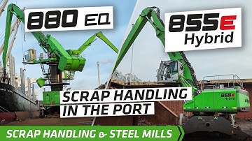 Port and scrap handling in Rotterdam - SENNEBOGEN 880 EQ & 855 E Hybrid