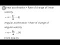 #relation of angular acceleration and linear acceleration hindi and english