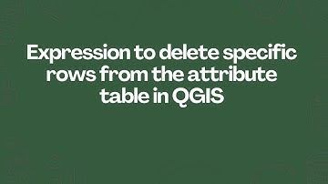 Expression to delete specific rows from the attribute table in QGIS