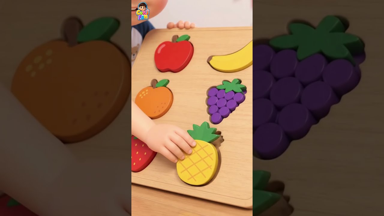 Fruit Puzzle Time 🍉Can You Match The Right Fruit?✨ #toddlers #shorts