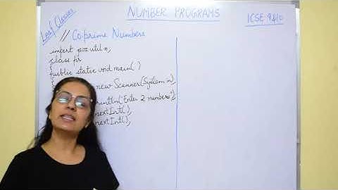 NUMBER PROGRAMS  |  PRIME  |  CO-PRIME  | TWIN PRIME | ICSE 9 & 10 |  Anjali Ma’am