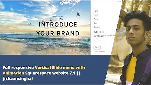 Full responsive Vertical Slide menu with animation Squarespace website 7.1 ||  jishaansinghal