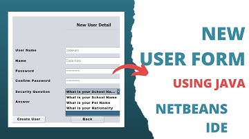 How to Create New User Registration GUI Form in java Using NetBeans IDE || Java Tutorial || 2022.
