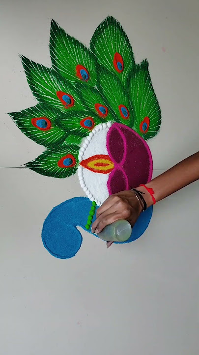 ✨ Diwali Special Peacock Rangoli Design 🪔 | Beautiful Deepak Rangoli 2025 |