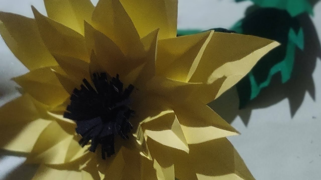 DIY Sunflower making with paper#sunflower#shorts#art and craft#easy ...
