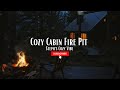 Cozy Cabin Fire Pit (8 hours) ASMR | Steph&#39;s Cozy Vibe