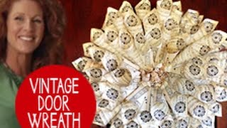 How to Make a Door Wreath Using Old Books