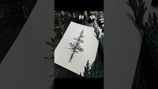 Get the perfect snowy pine tree every time! #watercolor #pinetree #christmastree #watercolortutorial