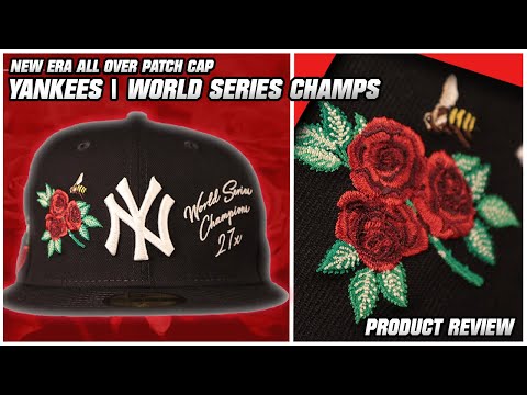 New Era New York Yankees Fitted Hat Team Logo Allover Custom Dark Red Color  Cap