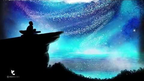 [Parallax 2K QHD] Night sky view, full moon, & stars (Milky Way)