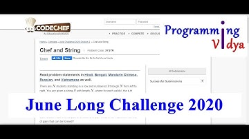 Solution for Codechef Chef and String | XYSTR | June Long Challenge 2020 in Hindi