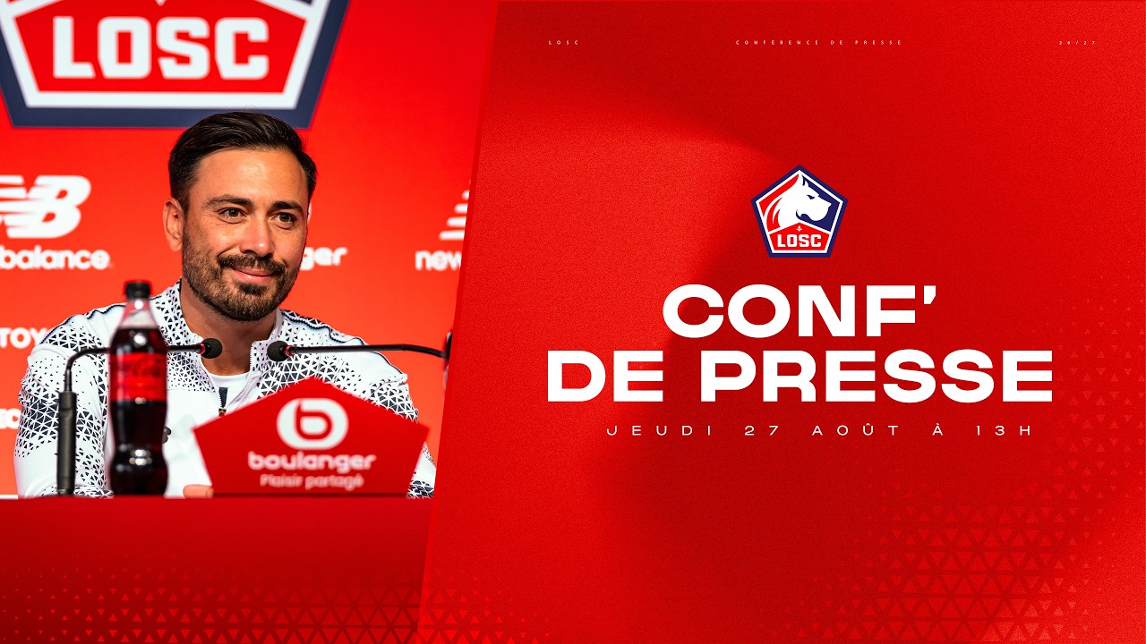 Suivez la conférence de presse avant LOSC-PSG avec le Crédit Mutuel Nord Europe 🎙️