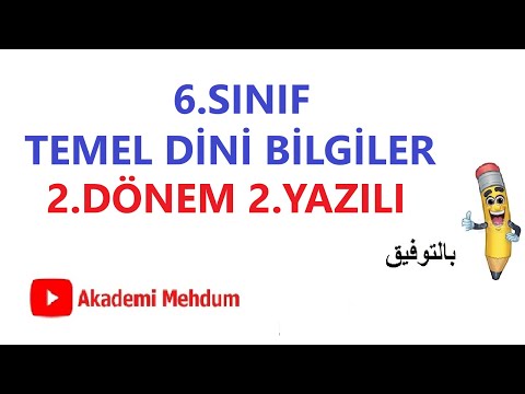 6.SINIF | TEMEL DİNİ BİLGİLER | 2.DÖNEM 2.YAZILI