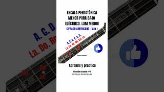 ESCALA PENTATÓNICA (LA MENOR) #shorts #music #bass #cover #tutorial #guitar #youtubeshorts #viral
