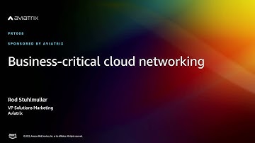 AWS re:Invent 2022 - Business-critical cloud infrastructure (PRT008)