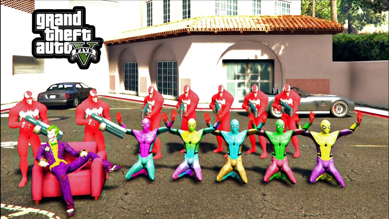 GTA V superhero pro | story Venom Kidnapped Avengers In Truck Spider Man vs Hulk vs Avengers #30